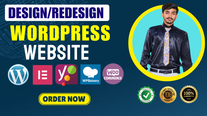 Gig Preview - Build, revamp, redesign wordpress website or wordpress elementor website design