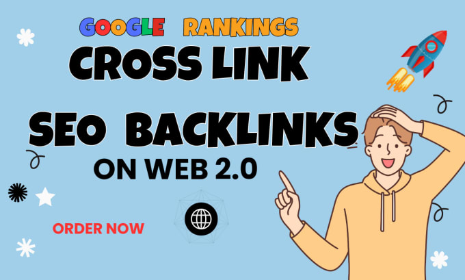 Gig Preview - Do web 2 0 SEO cross link backlinks manual service