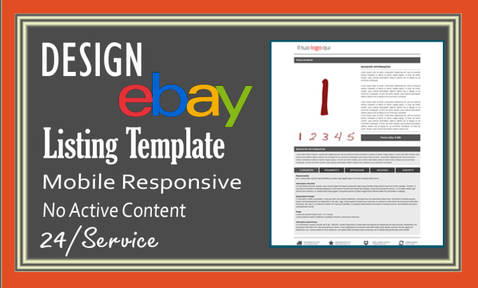 Gig Preview - Design custom ebay listing template responsive ebay store