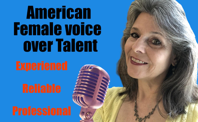 Gig Preview - Record your audio project in a female american voice over