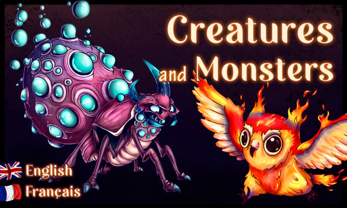 Gig Preview - Create 2d monsters and creatures for your video game art