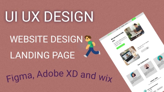 Gig Preview - Create a responsive landing page using figma, adobe xd, and wix