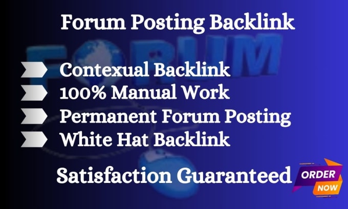 Gig Preview - Provide high quality dofollow forum posting SEO backlink