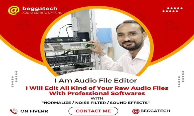 Gig Preview - Edit your urdu audio raw file filter all noise