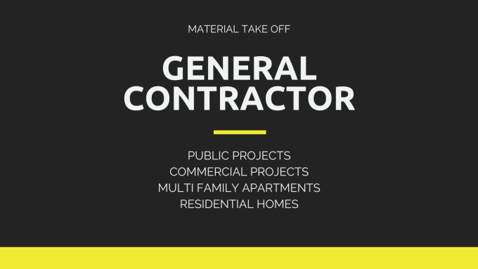 Gig Preview - Do material takeoff for construction projects for general and sub contractors