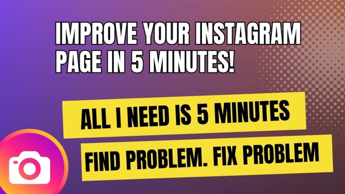 Gig Preview - Review and improve an instagram page in 5 mins for a fiver