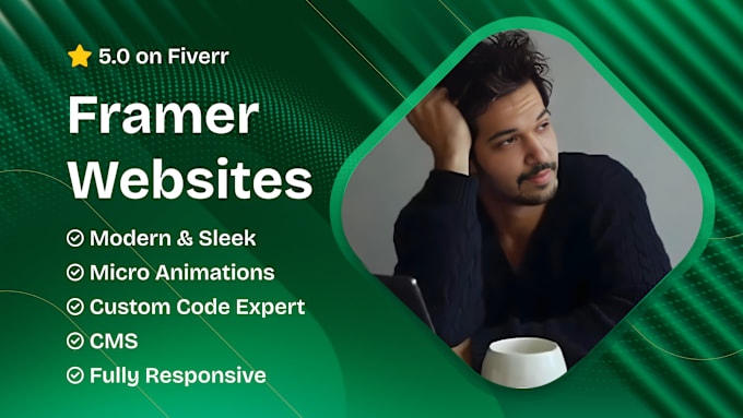 Gig Preview - Make stunning and responsive framer websites for your saas product