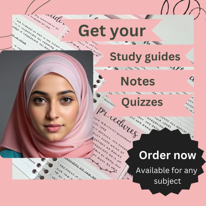 Gig Preview - Make study guides and notes for your courses