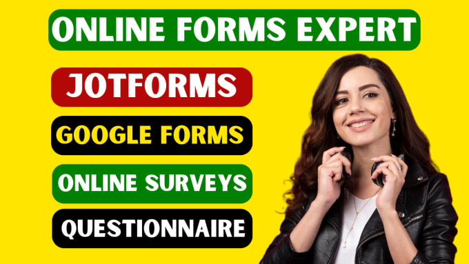 Gig Preview - Create online form, google form,  jotform, cognito form, typeform and surveys