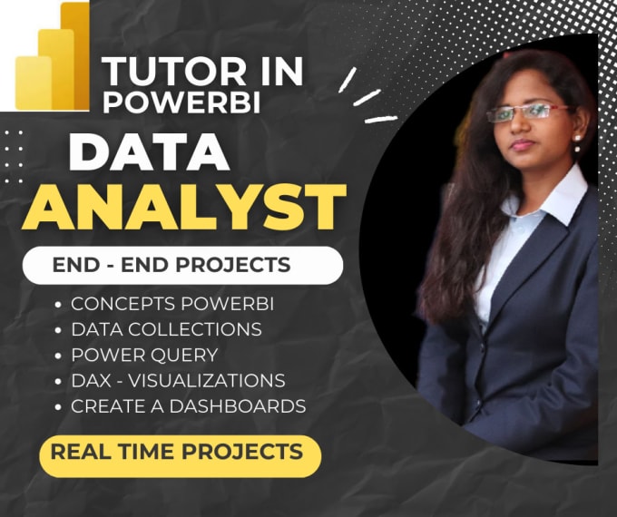 Gig Preview - Be a personalized tutor in powerbi to become expert in data analyst