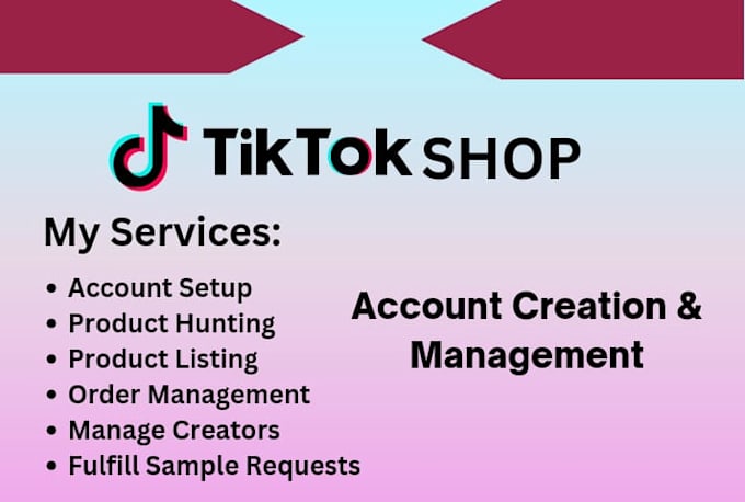 Gig Preview - Set up tiktok shop dropshipping account with product hunting and listing