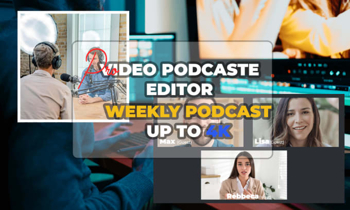 Gig Preview - Do video podcasts, zoom podcast editing professionally