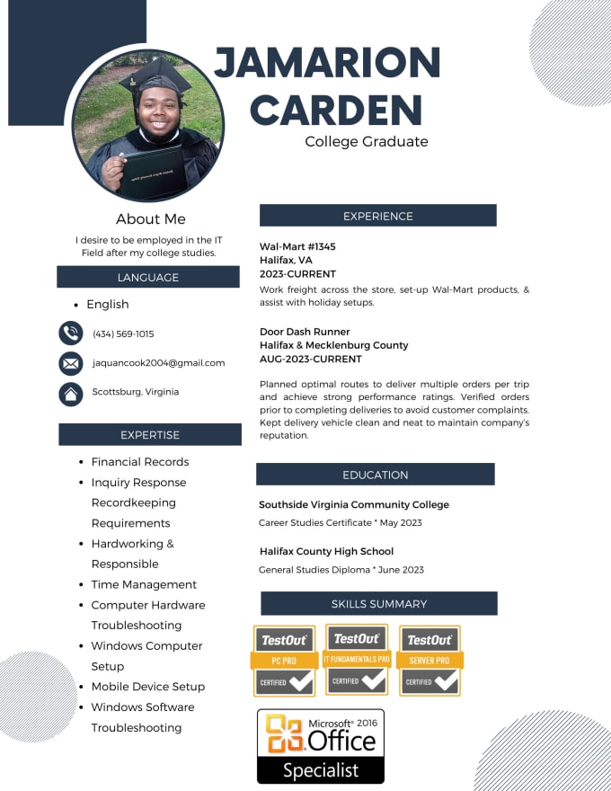 Gig Preview - Create a digital resume