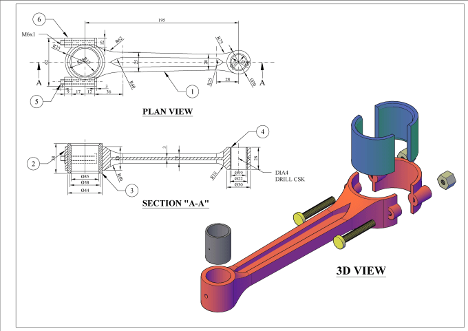 Gig Preview - Create 2d and 3d engineering drawings, mechanical drawings, technical drawing