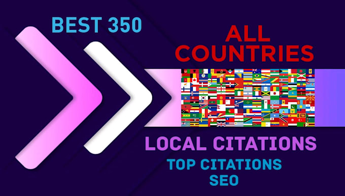 Gig Preview - Do top 350 expert all countries citations for local seo 5 block posting