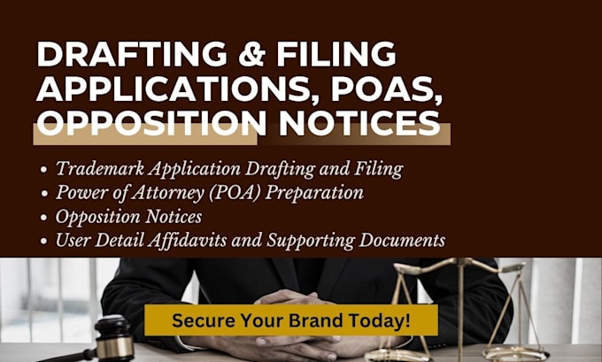 Bestseller - draft and file trademark application, poas, and opposition