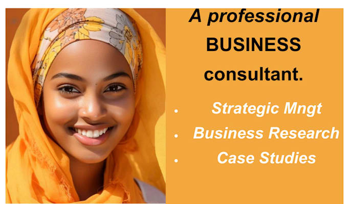 Gig Preview - Do business, case studies, hrm and strategic management