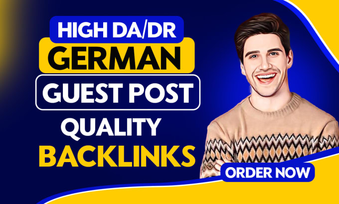 Gig Preview - Do white hat SEO backlinks through german guest posts