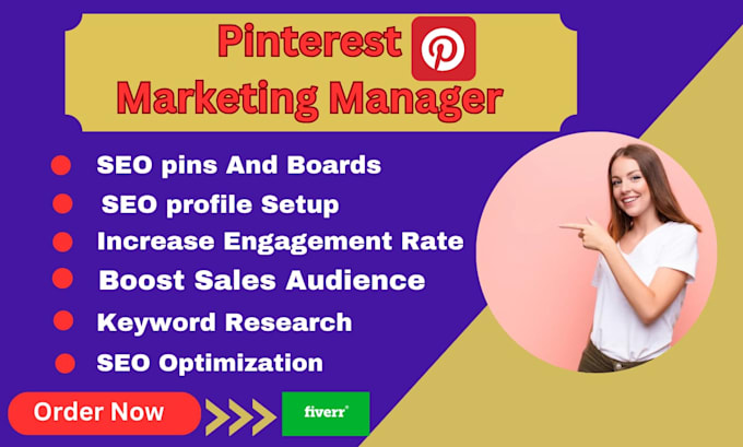 Gig Preview - Create seo pins and boards as a pinterest marketing manager