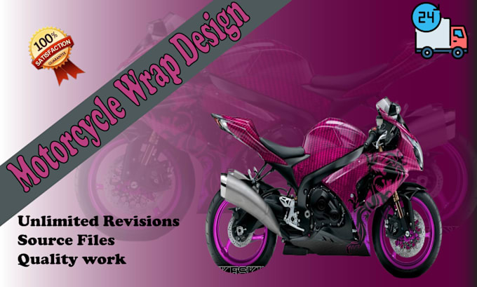 Gig Preview - Do racing bike wrap design, sticker motorcycle design and sports bike wrap