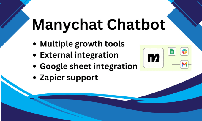 Gig Preview - Create a custom manychat chatbot for your business