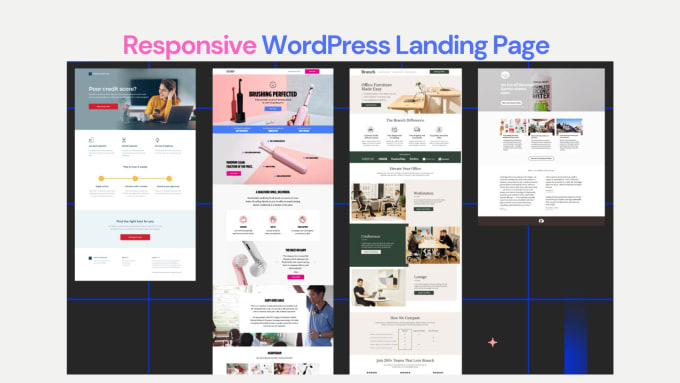 Gig Preview - Create landing page design, wordpress landing page