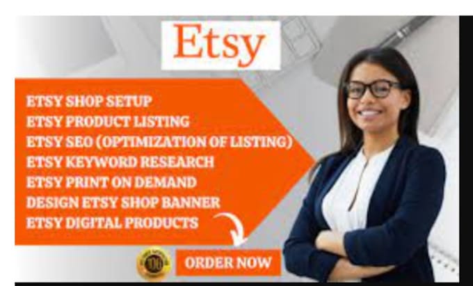 Gig Preview - Esty SEO listing esty sales esty digital physical pod products esty shop set up