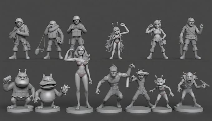 Gig Preview - Custom 3d modeling, toy, doll, miniature,action  figurine 3d printing in blender