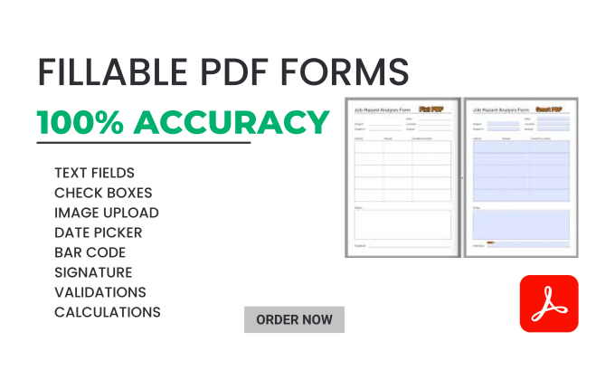 Gig Preview - Make your pdf form fillable using adobe acrobat