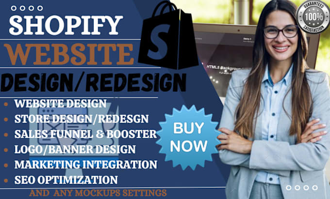 Gig Preview - Do shopify website design shopify store design and redesign shopify store