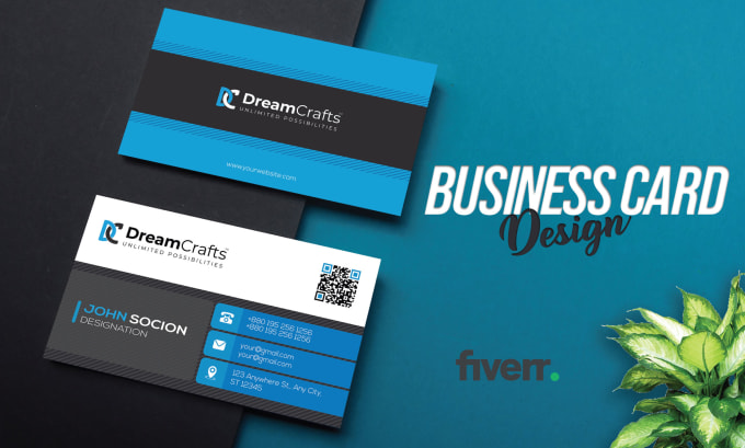 Gig Preview - Provide professional business card design services with a qr code