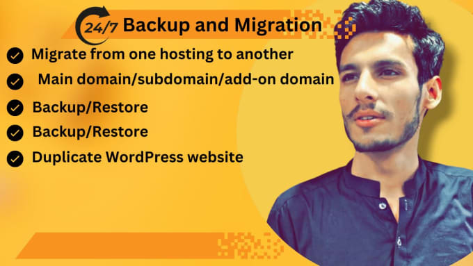 Gig Preview - Migrate wordpress website or copy clone website