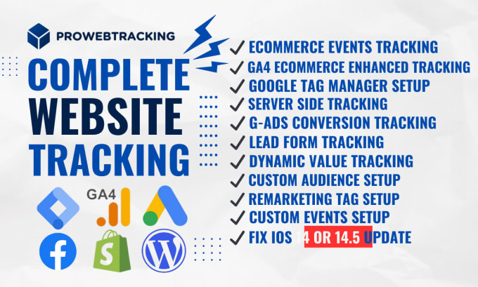 Gig Preview - Fix setup wordpress shopify ga4 ecommerce conversions tracking analytics by gtm