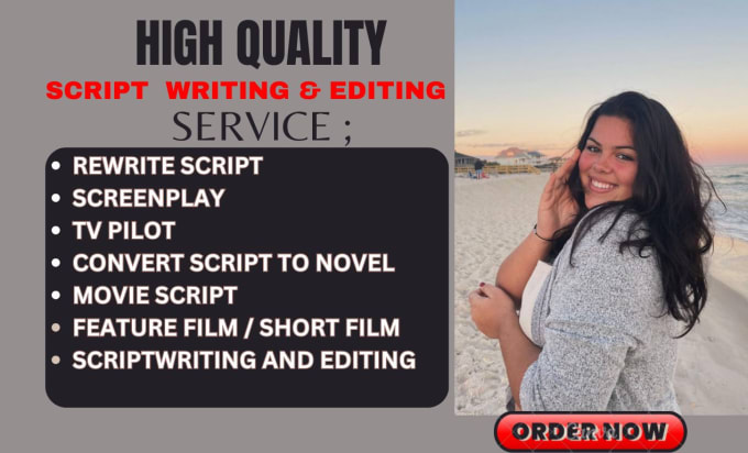 Gig Preview - Be your movie script writer and editor, format screenplay, proofread script