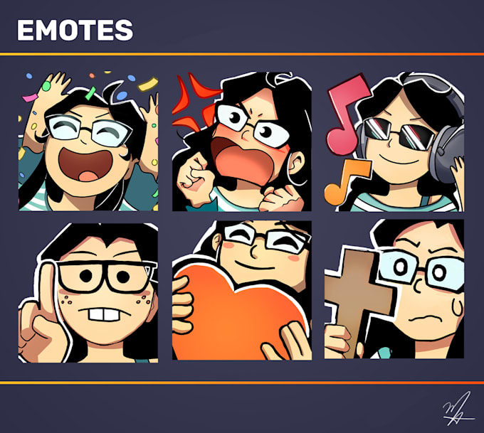 Gig Preview - Draw emotes for twitch, youtube channel or discord server