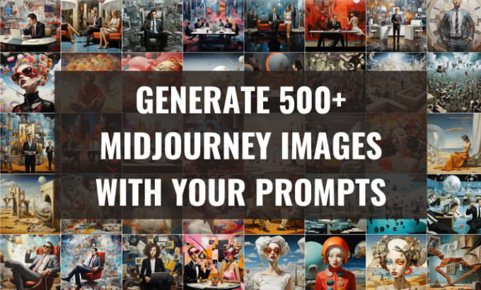 Gig Preview - Generate up to 3500 images with midjourney ai using your prompts