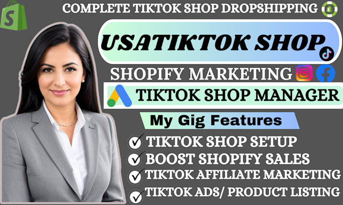 Gig Preview - Manage tiktok shop, tiktok shop virtual assistant, setup dropshipping listing