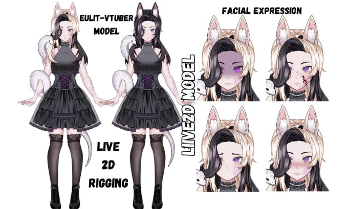 Bestseller - live2d model, anime model, vtuber model, vtuber rigging for streamers on twitch