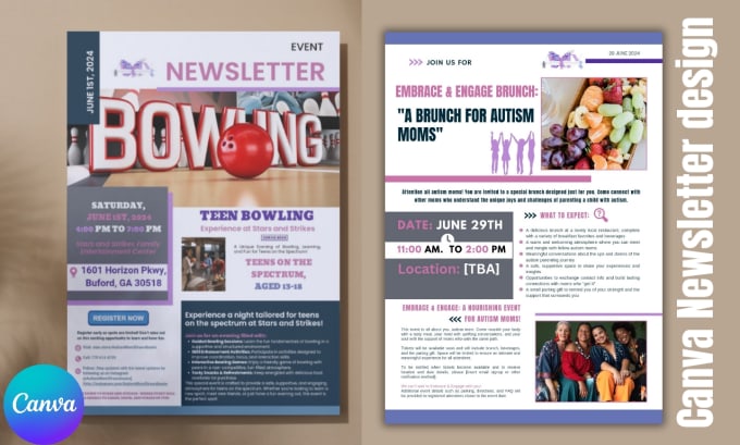 Gig Preview - Do canva newsletter design, custom newsletter, editable newsletter