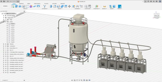 Gig Preview - Make 3d production and food processing machine design