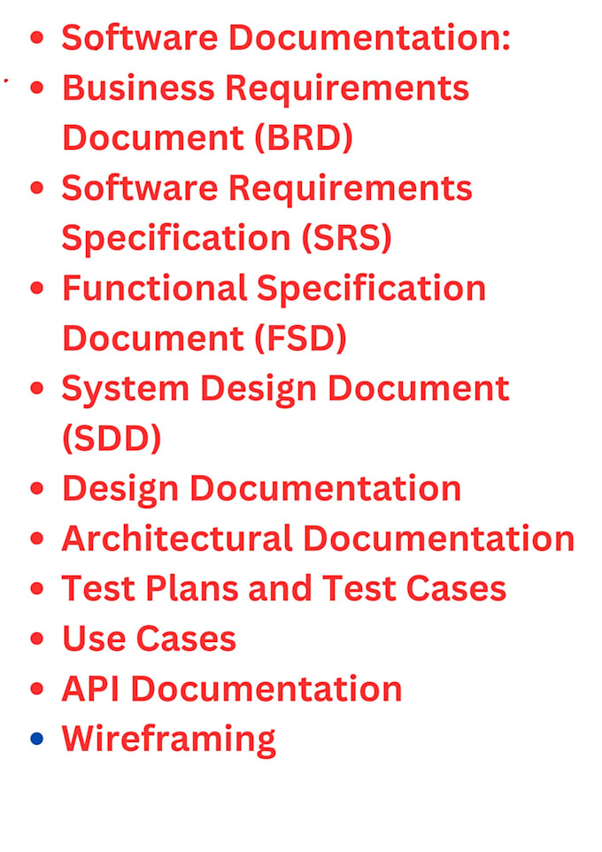 Gig Preview - Do software requirement specification, srs,brd