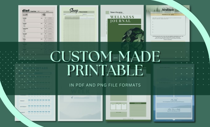 Bestseller - design custom printable planners, journals, trackers, posters