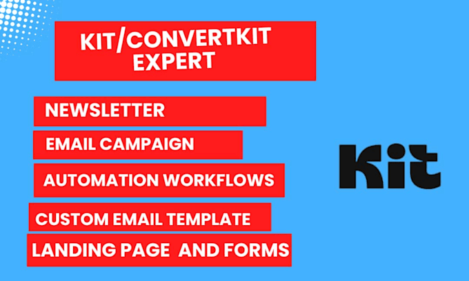 Gig Preview - Setup your convertkit and design newsletter with email campaigns