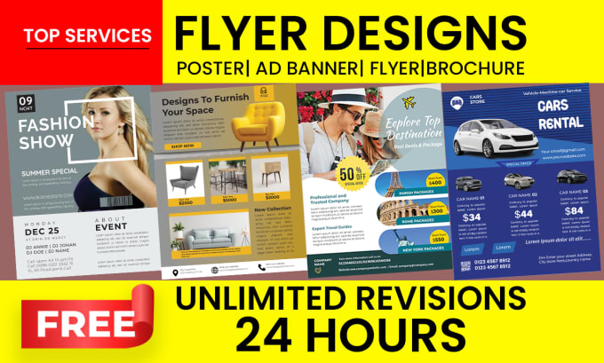 Bestseller - design professional ad flyer, ad poster, ad banner, brochure