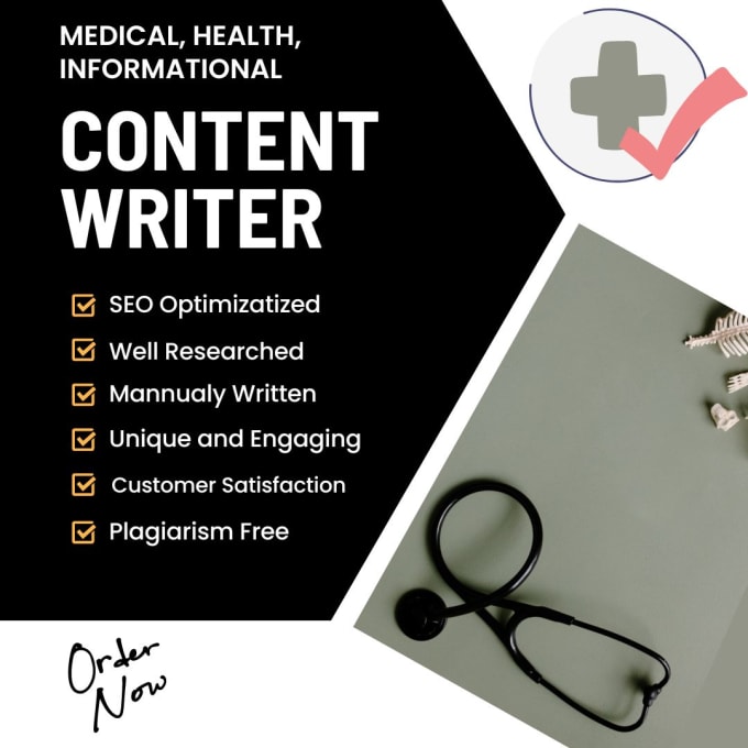 Gig Preview - Write medical, scientific, health, and informational content for you