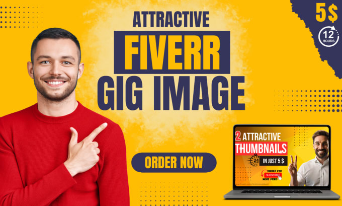 Gig Preview - Design an attractive fiverr gig image