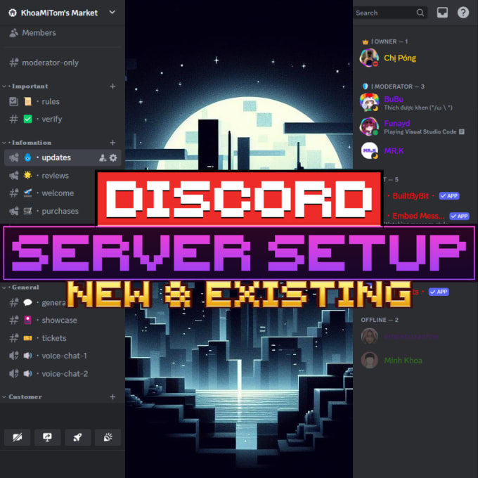 Gig Preview - Setup a professional discord server