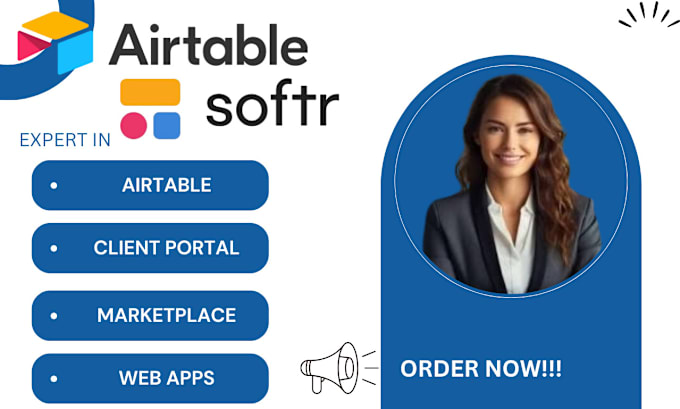 Gig Preview - Setup airtable database softr client portal  with integration