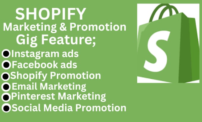 Gig Preview - Shopify sales marketing manage shopify website promotion facebook instagram ads