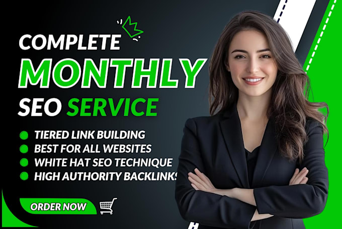 Gig Preview - Provide complete monthly off page SEO service by high authority backlinks